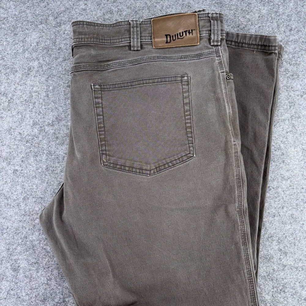 Duluth Trading Co Flex Fire Hose Slim Fit Work Pants Mens 40x32 Gray 84332